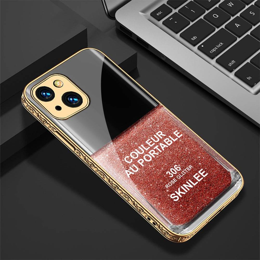 iPhone 13 Cover - Couleur Au Portable Series Series - HQ Ultra Shine Premium Infinity Glass Soft Silicon Borders Case