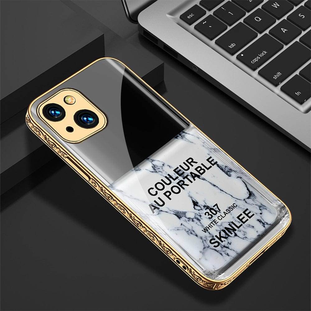 iPhone 13 Cover - Couleur Au Portable Series Series - HQ Ultra Shine Premium Infinity Glass Soft Silicon Borders Case