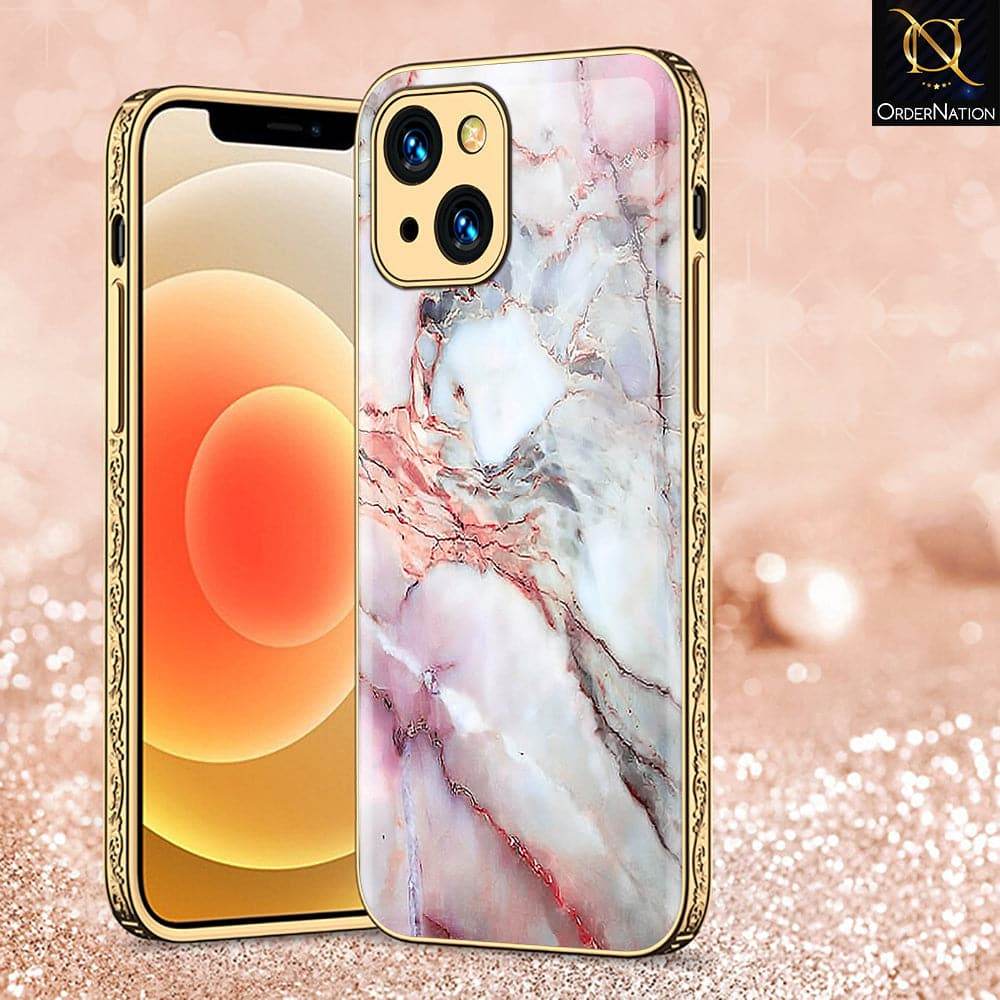iPhone 13 Cover - Colorful Marble Series - HQ Ultra Shine Premium Infinity Glass Soft Silicon Borders Case Premium Electroplated Glass Soft Case Design5
