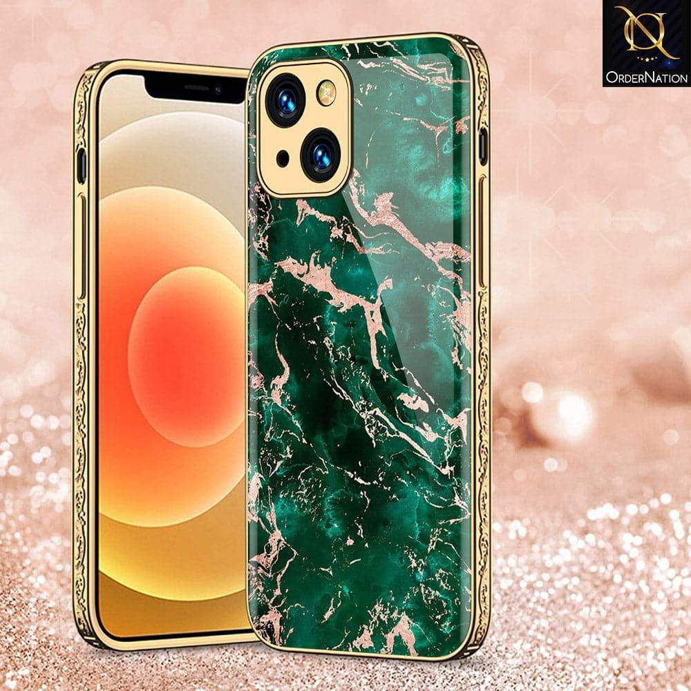 iPhone 13 Cover - Colorful Marble Series - HQ Ultra Shine Premium Infinity Glass Soft Silicon Borders Case Premium Electroplated Glass Soft Case Design7