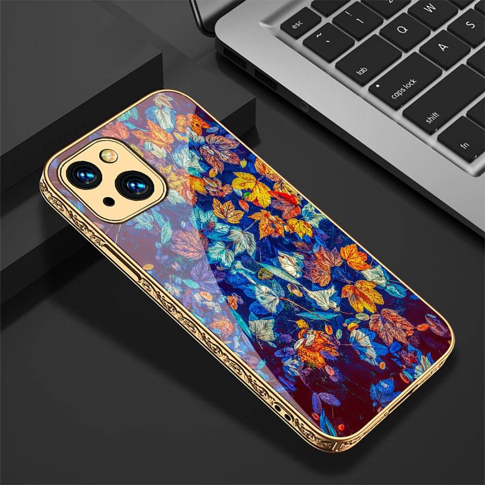 iPhone 13 Cover - Floral Series 2 - HQ Ultra Shine Premium Infinity Glass Soft Silicon Borders Case - Futurestore.pk