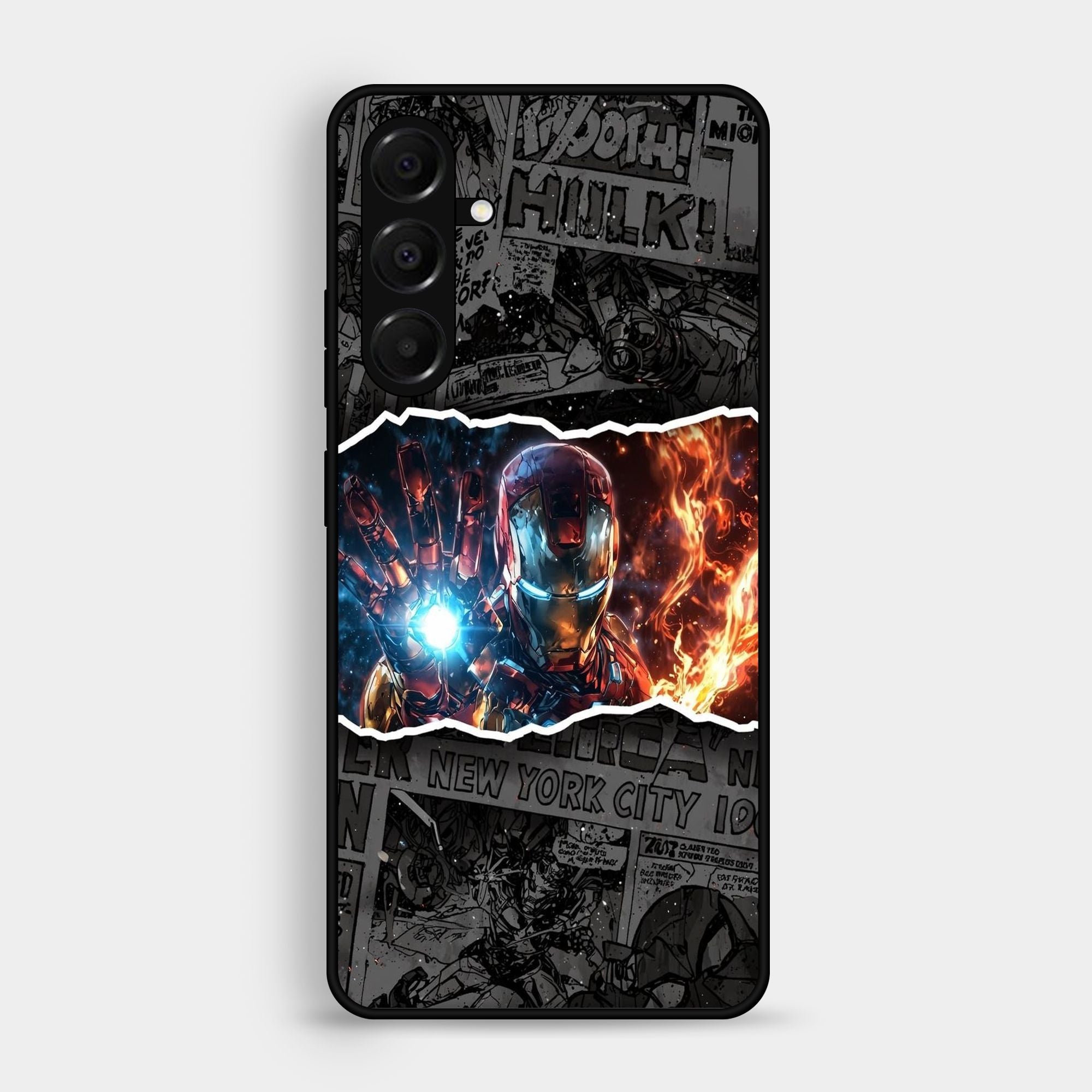Samsung Galaxy A16 Iron Man Wallpapers Premium Metal Printed Soft Bumper Shock Proof Case