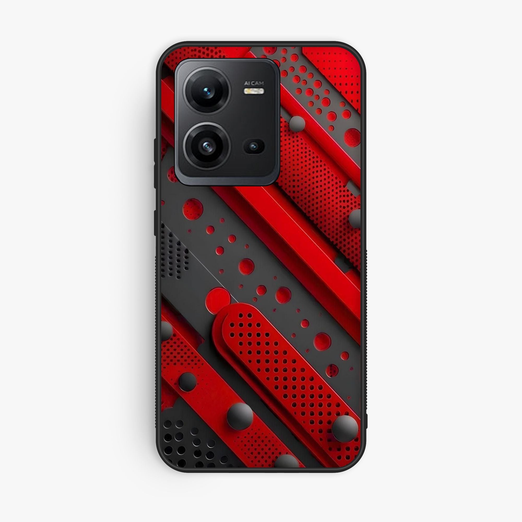 Vivo V25 Red Tech - Premium Glossy Phone Case