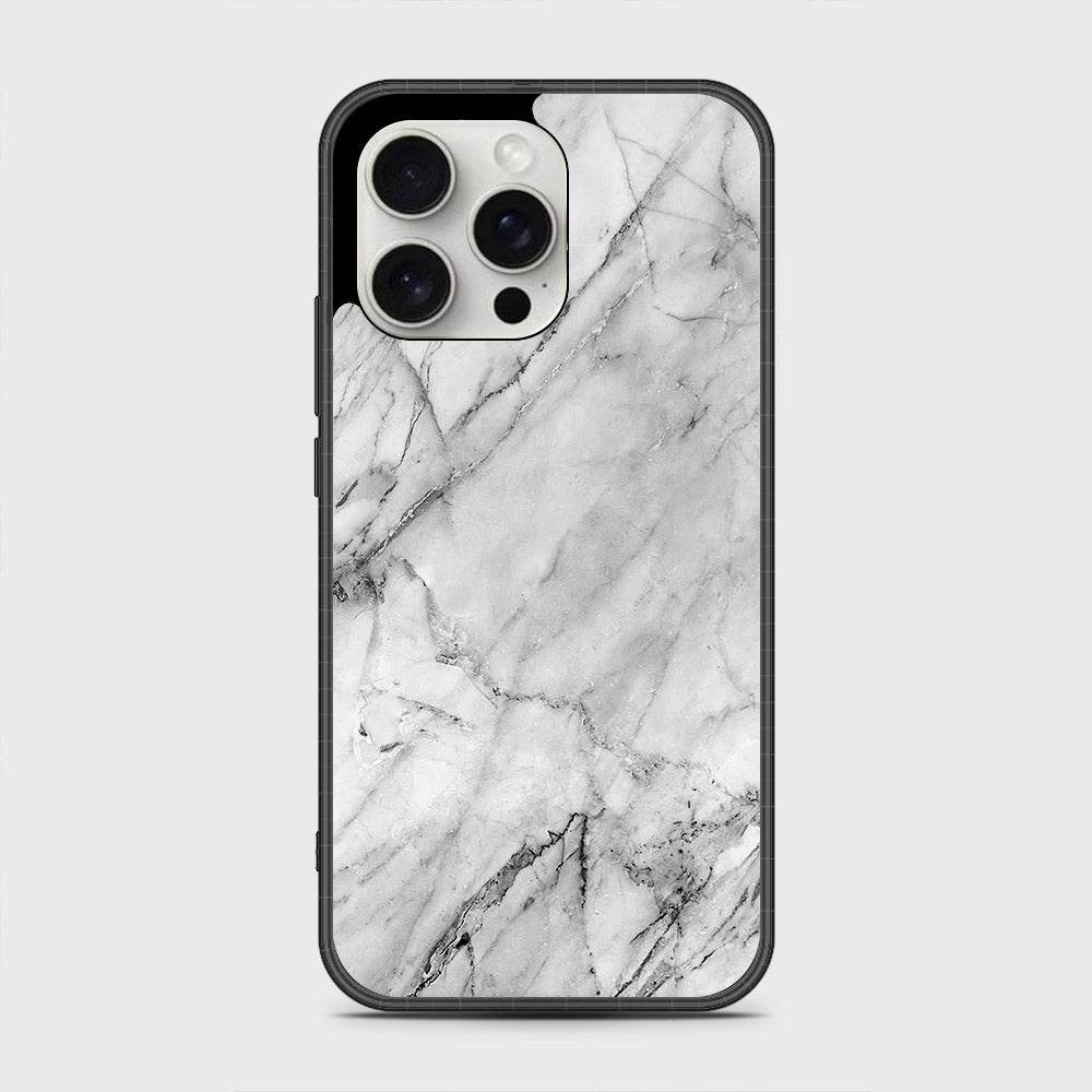 iPhone 16 Pro Max Cover- White Marble Series - HQ Premium Shine Durable Shatterproof Case