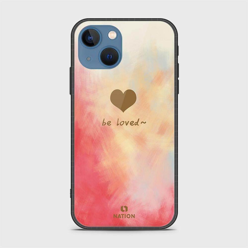 iPhone 13 Cover - Onation Heart Series - HQ Ultra Shine Premium Infinity Glass Soft Silicon Borders Case Design1