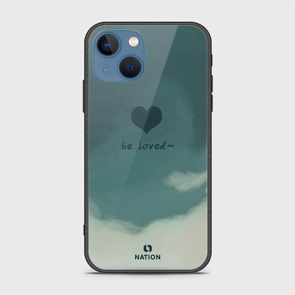 iPhone 13 Cover - Onation Heart Series - HQ Ultra Shine Premium Infinity Glass Soft Silicon Borders Case Design3