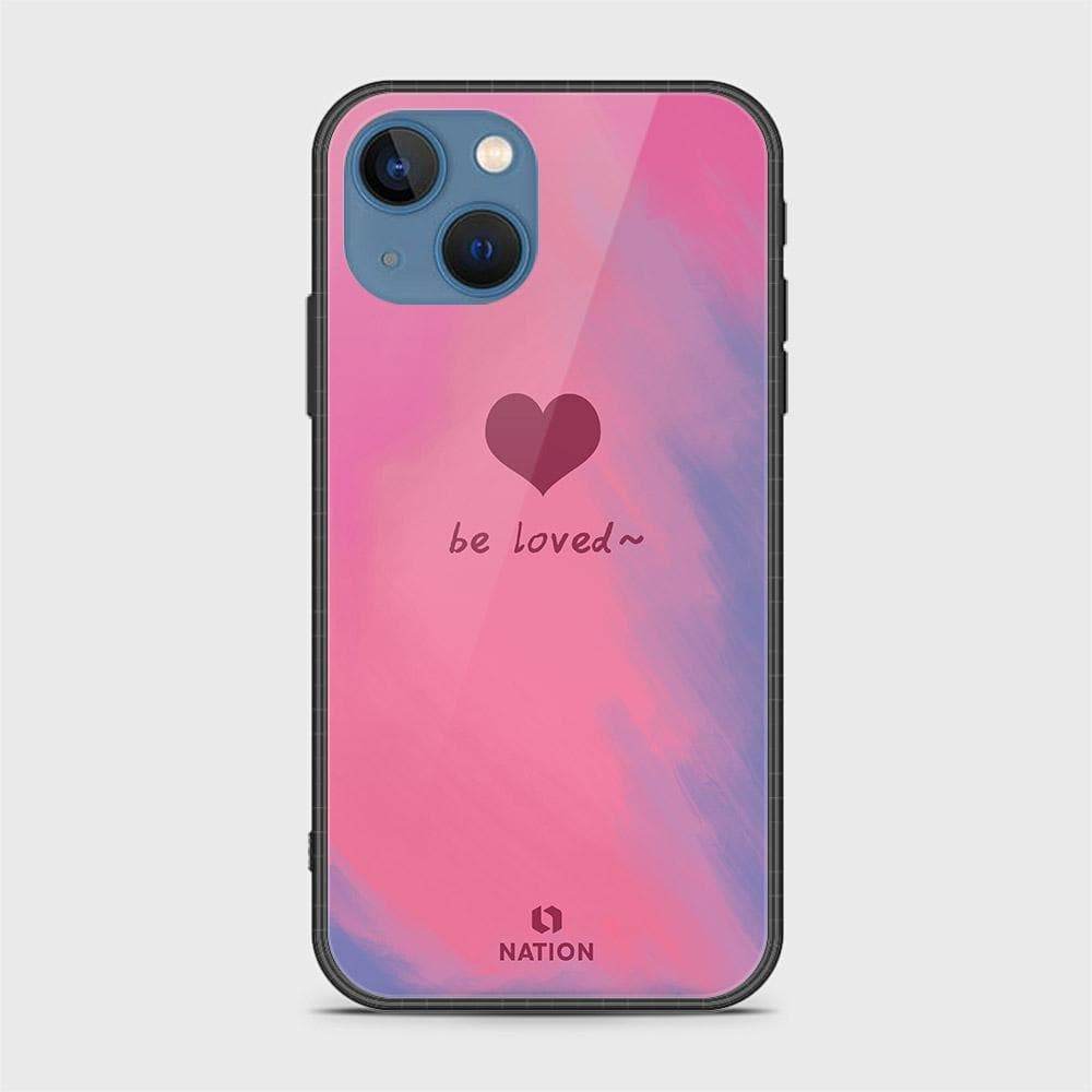 iPhone 13 Cover - Onation Heart Series - HQ Ultra Shine Premium Infinity Glass Soft Silicon Borders Case Design5