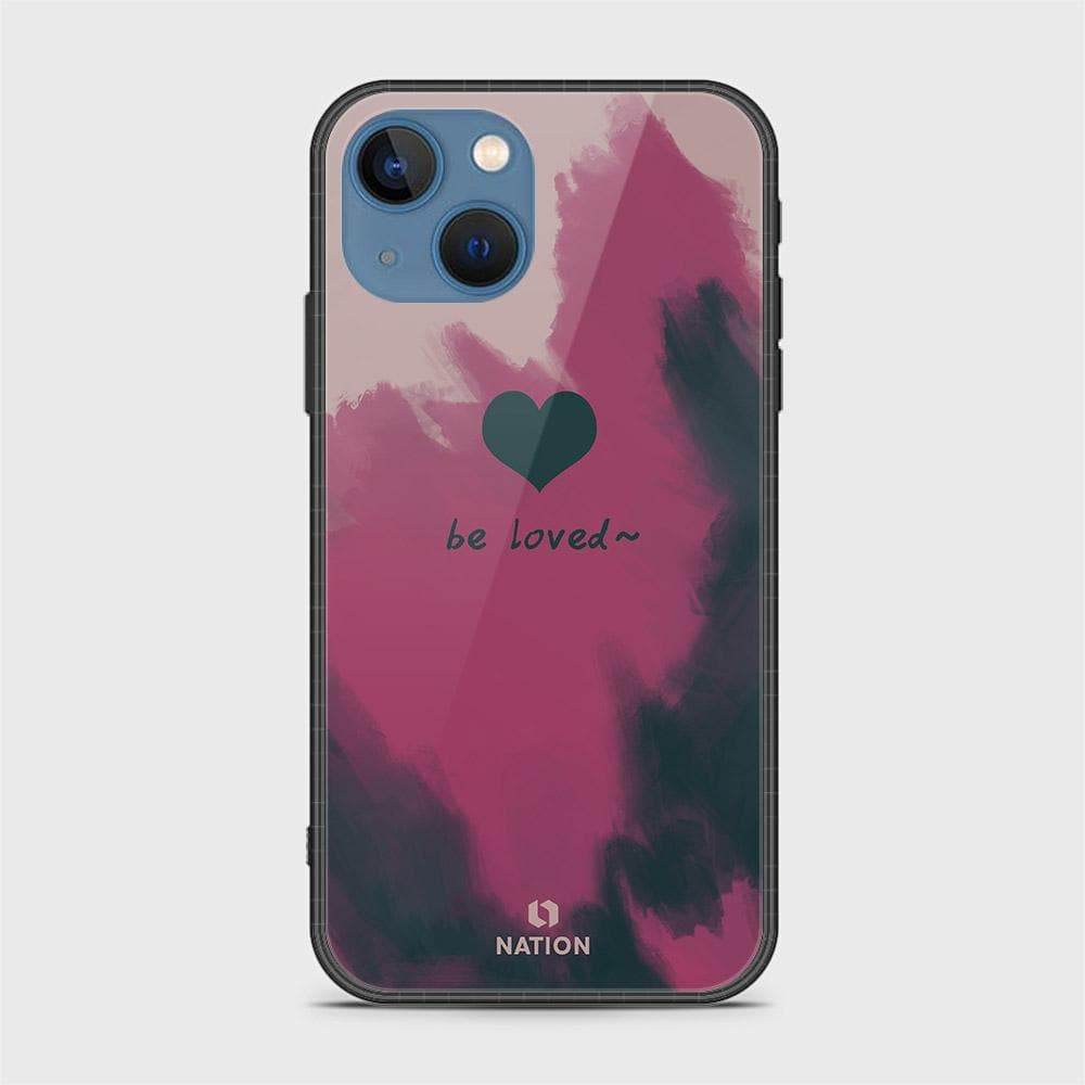 iPhone 13 Cover - Onation Heart Series - HQ Ultra Shine Premium Infinity Glass Soft Silicon Borders Case Design6