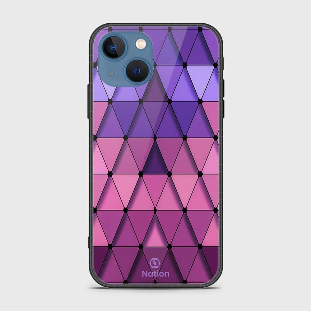 iPhone 13 Cover - Onation Pyramid Series - HQ Ultra Shine Premium Infinity Glass Soft Silicon Borders Case Rounded Corner Style Design6
