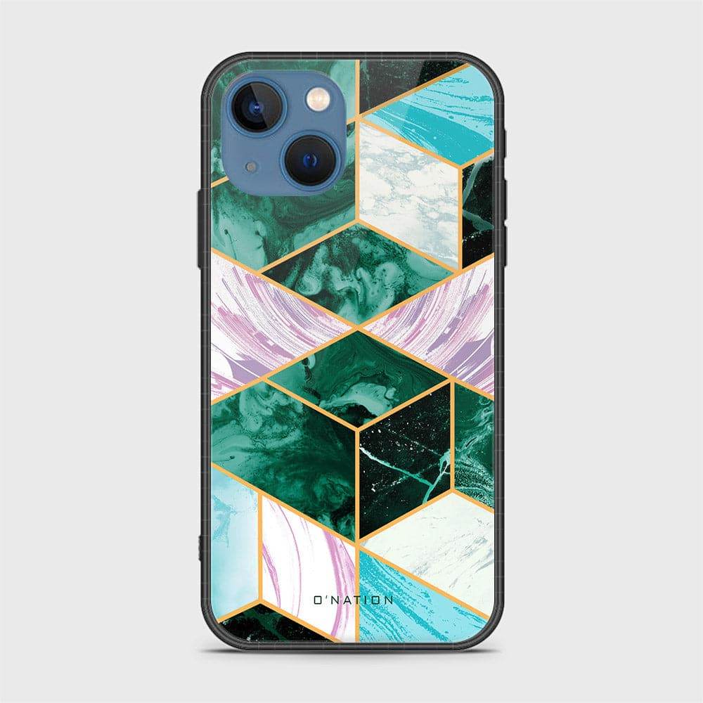 iPhone 13 Cover - O'Nation Shades of Marble Series - HQ Ultra Shine Premium Infinity Glass Soft Silicon Borders Case - Futurestore.pk