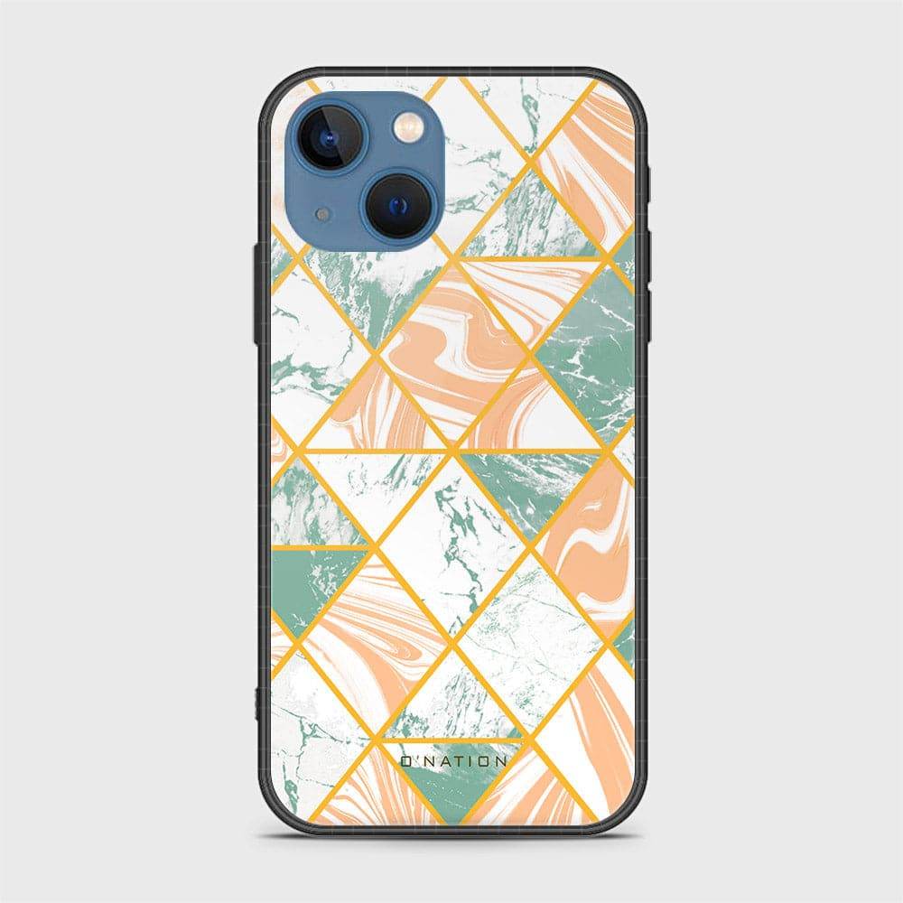 iPhone 13 Cover - O'Nation Shades of Marble Series - HQ Ultra Shine Premium Infinity Glass Soft Silicon Borders Case - Futurestore.pk