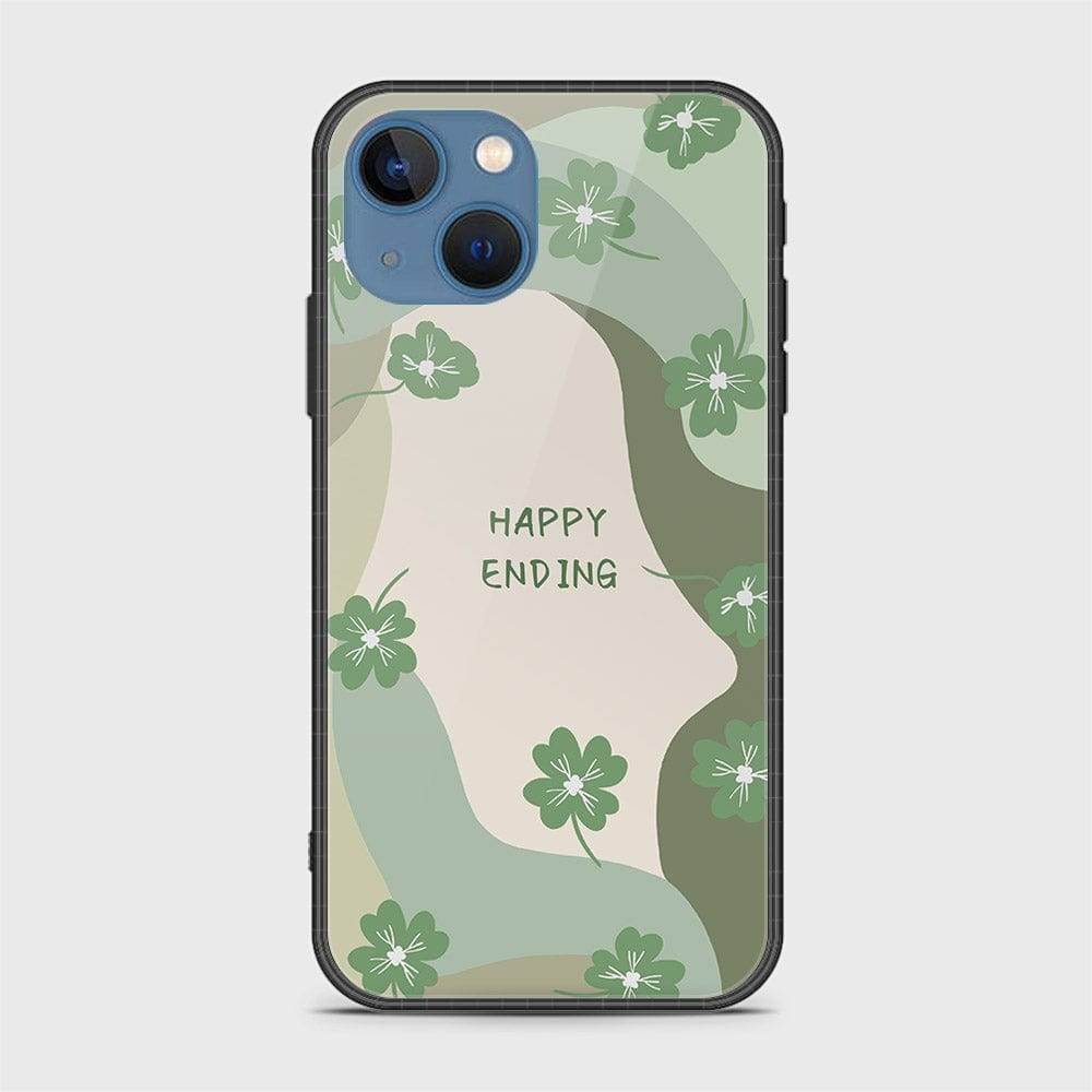 iPhone 13 Cover - Happy Series - HQ Ultra Shine Premium Infinity Glass Soft Silicon Borders Case Design2