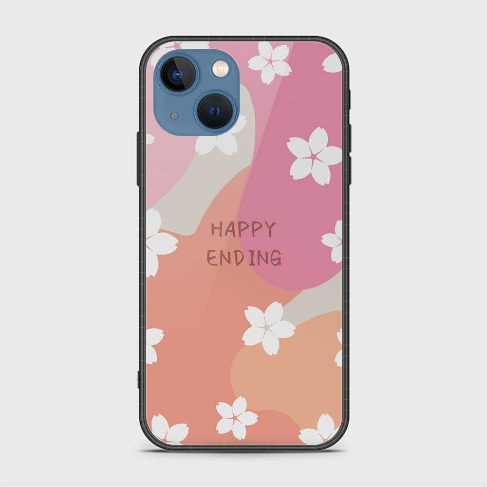 iPhone 13 Cover - Happy Series - HQ Ultra Shine Premium Infinity Glass Soft Silicon Borders Case Design4