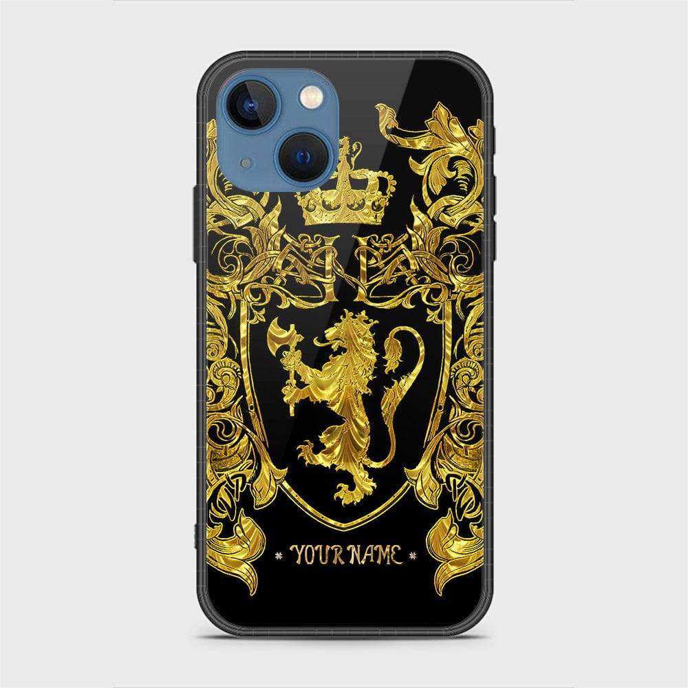 iPhone 13 Cover - Gold Series - HQ Ultra Shine Premium Infinity Glass Soft Silicon Borders Case Design2
