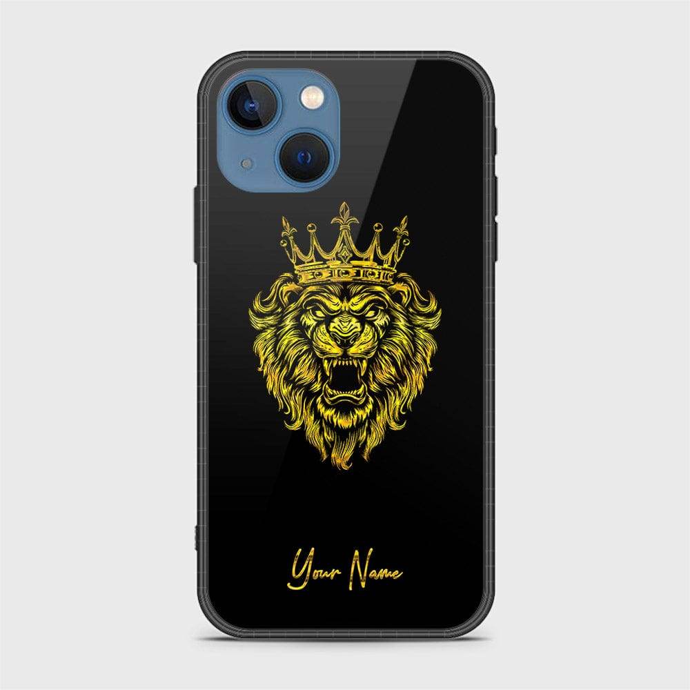iPhone 13 Cover - Gold Series - HQ Ultra Shine Premium Infinity Glass Soft Silicon Borders Case Design5