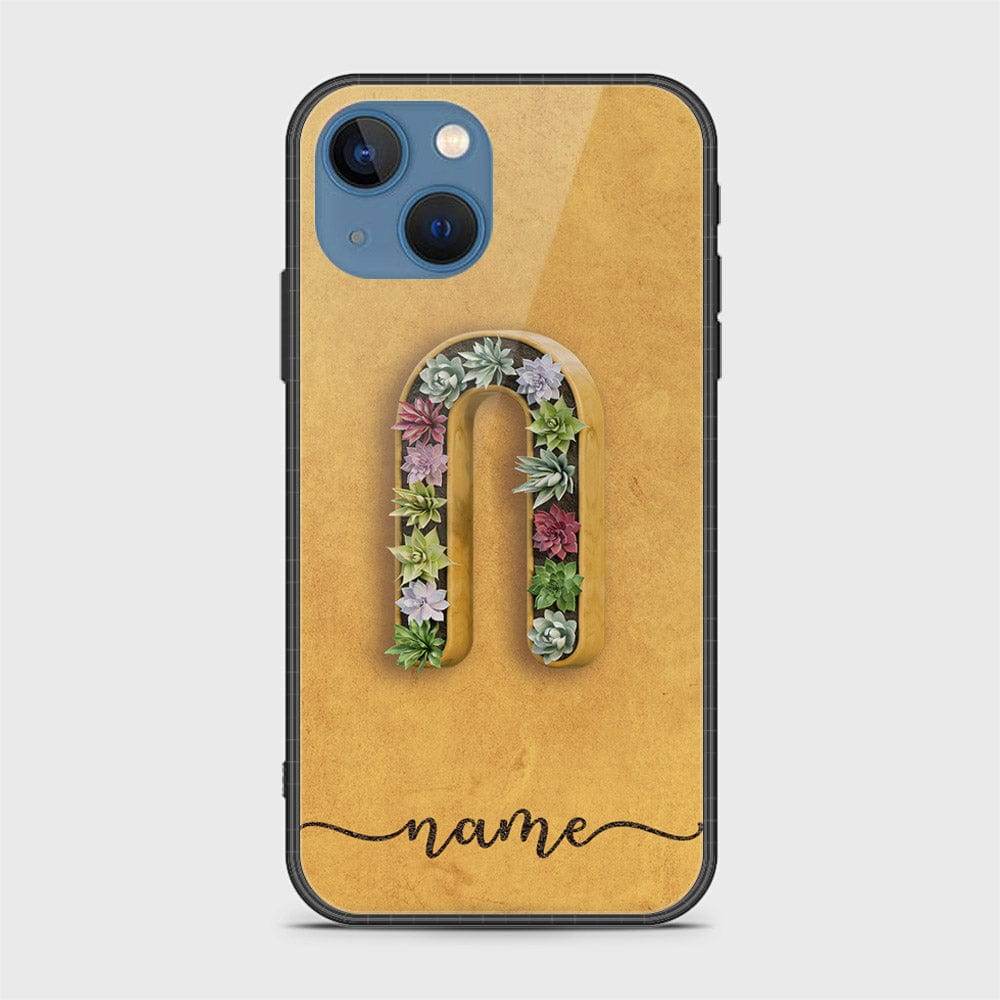 iPhone 13 Cover - Personalized Alphabet Series - HQ Ultra Shine Premium Infinity Glass Soft Silicon Borders Case Design2