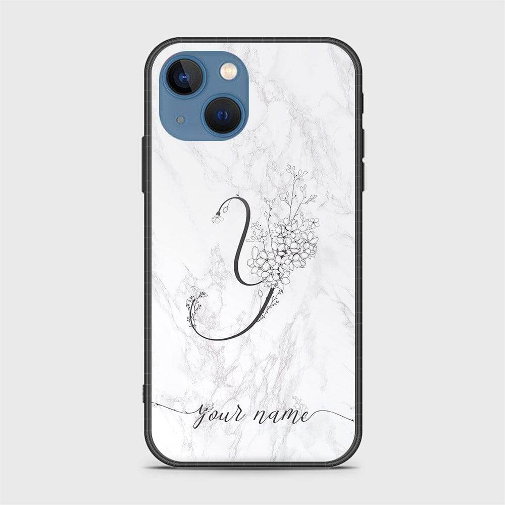 iPhone 13 Cover - Personalized Alphabet Series - HQ Ultra Shine Premium Infinity Glass Soft Silicon Borders Case Design4