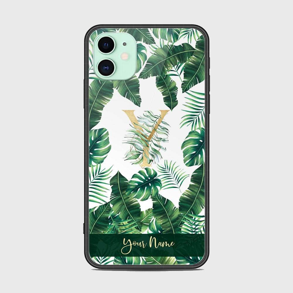 iPhone 11 Cover -Personalized Alphabet Series - HQ Ultra Shine Premium Infinity Glass Soft Silicon Borders Case Rounded Corner Style Design5