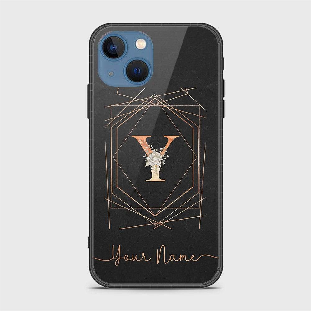 iPhone 13 Cover - Personalized Alphabet Series - HQ Ultra Shine Premium Infinity Glass Soft Silicon Borders Case Design7