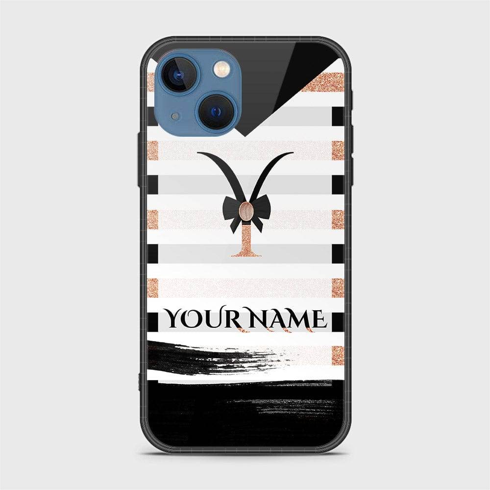 iPhone 13 Cover - Personalized Alphabet Series - HQ Ultra Shine Premium Infinity Glass Soft Silicon Borders Case Design8
