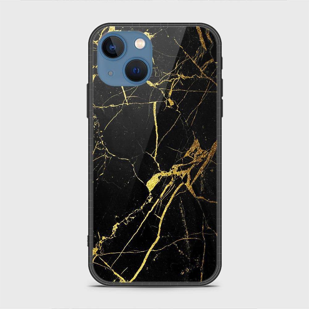 iPhone 13 Cover - Black Marble Series - HQ Ultra Shine Premium Infinity Glass Soft Silicon Borders Case Rounded Corner Style Design8