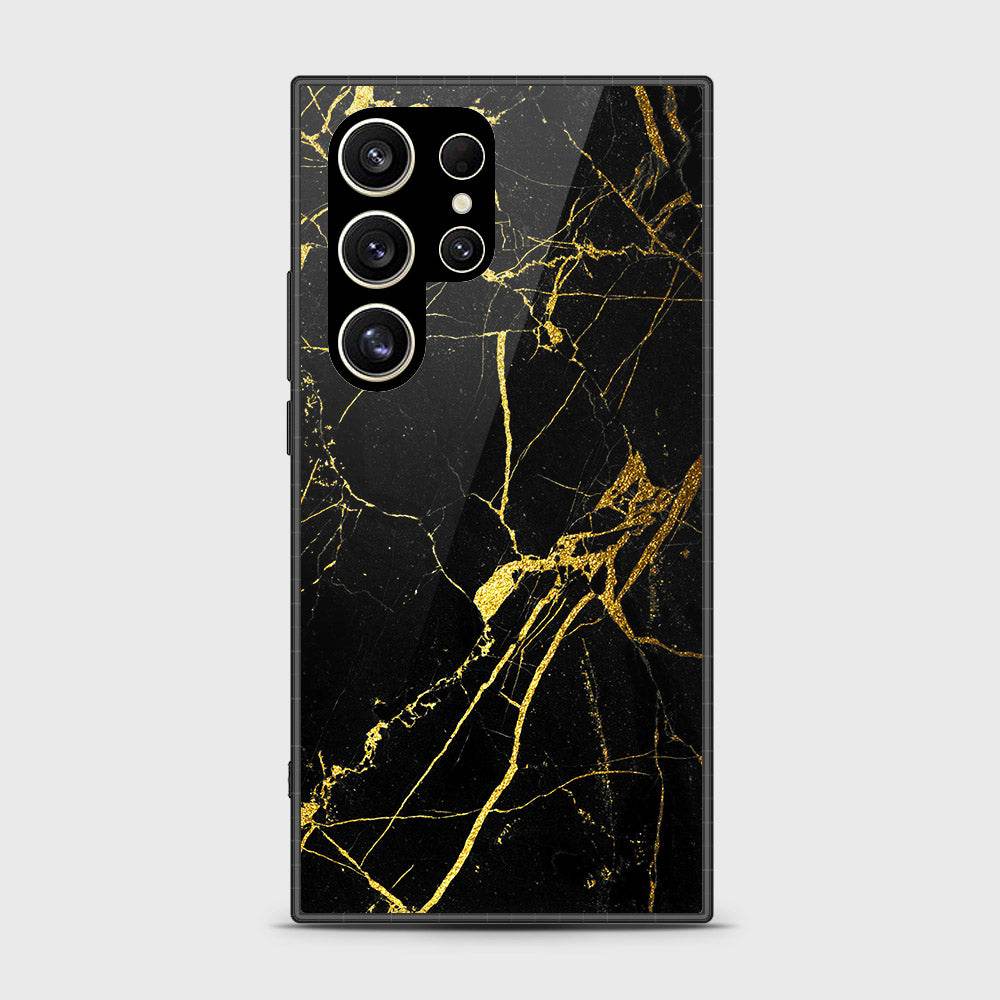 Samsung Galaxy S24 Ultra Cover- Black Marble Series - HQ Ultra Shine Premium Infinity Glass Soft Silicon Borders Case (Fast Delivery) (SU) Design8