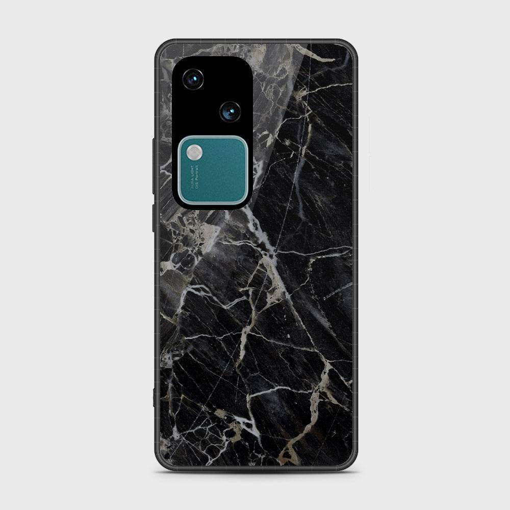 Vivo V30 Cover- Black Marble Series - HQ Premium Shine Durable Shatterproof Case - Futurestore.pk