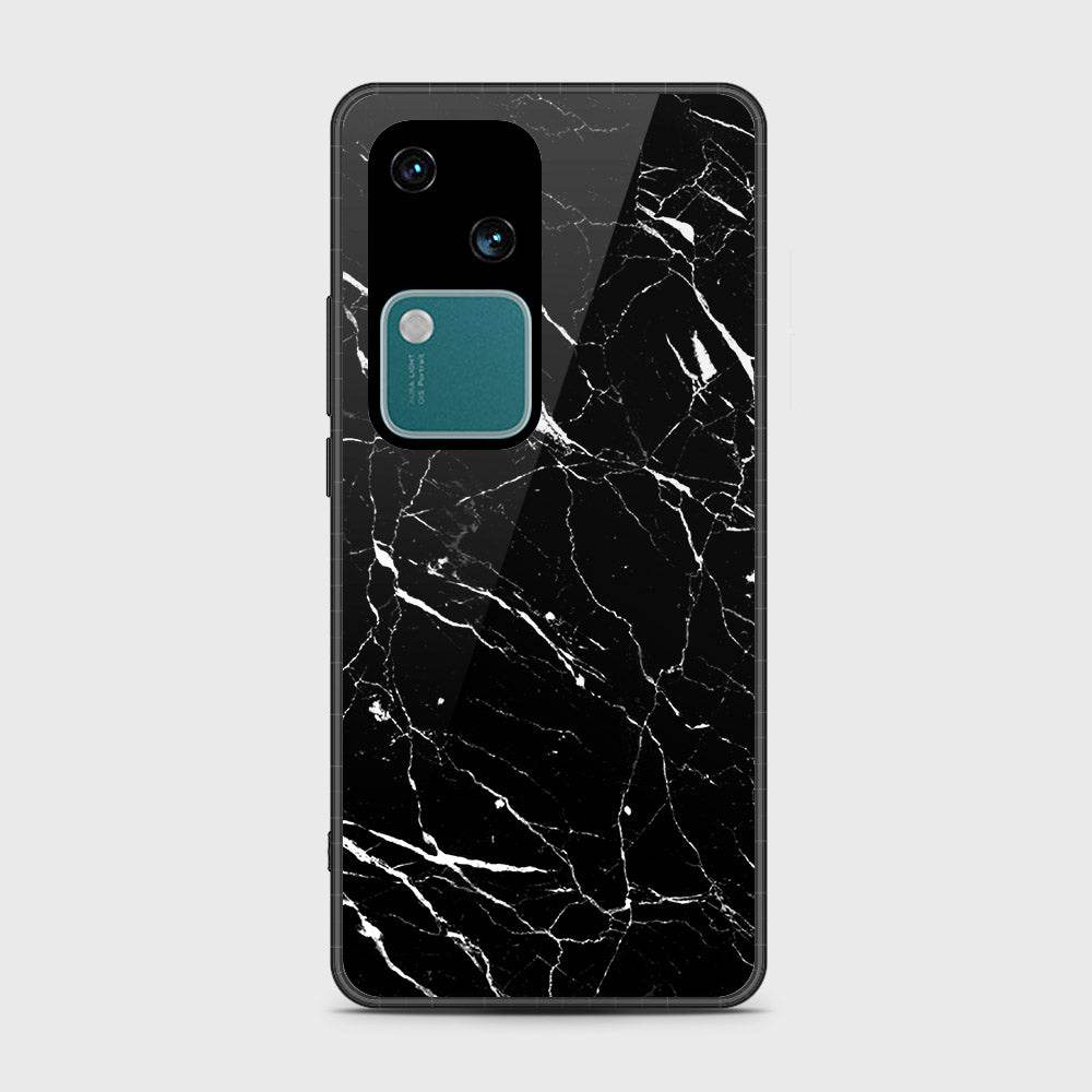 Vivo V30 Cover- Black Marble Series - HQ Premium Shine Durable Shatterproof Case - Futurestore.pk