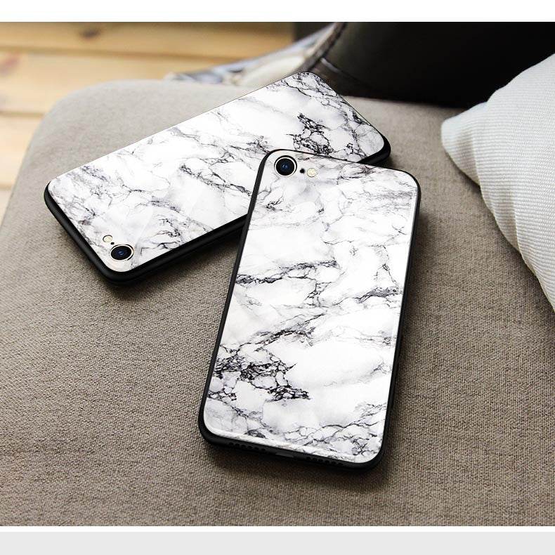 Samsung Galaxy S24 Ultra Cover- White Marble Series - HQ Premium Shine Durable Shatterproof Case