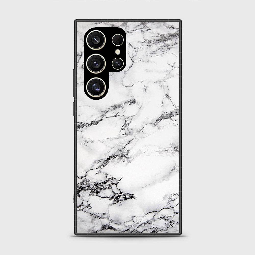 Samsung Galaxy S24 Ultra Cover- White Marble Series - HQ Premium Shine Durable Shatterproof Case Design1