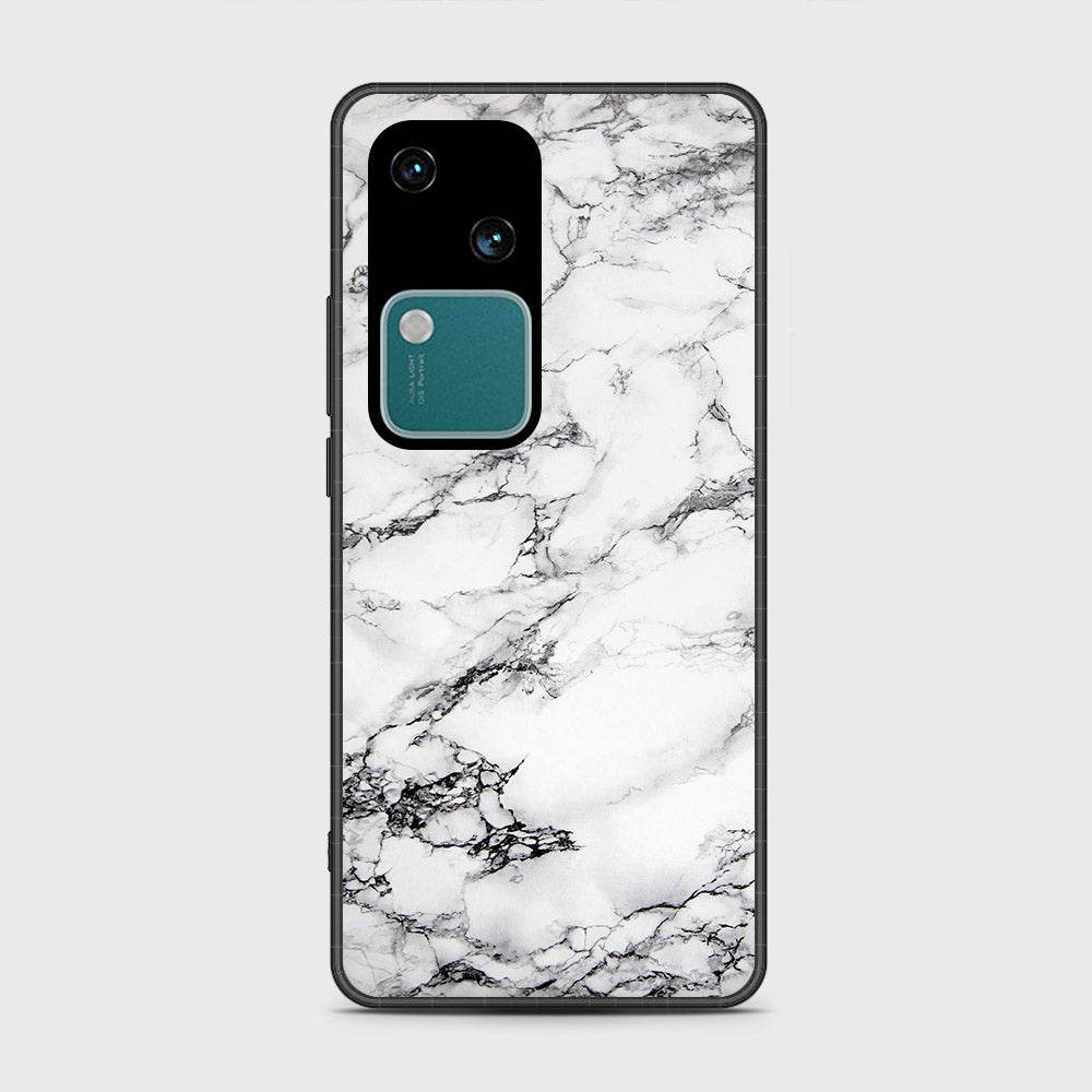 Vivo V30 Cover- White Marble Series - HQ Premium Shine Durable Shatterproof Case - Futurestore.pk