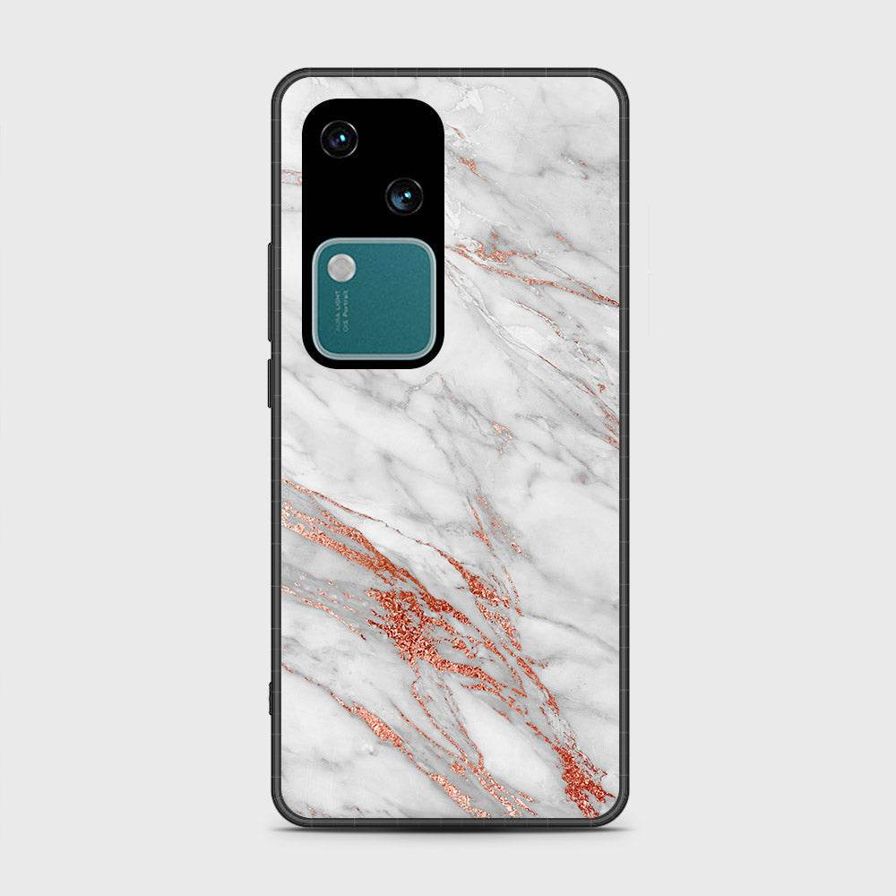Vivo V30 Cover- White Marble Series - HQ Premium Shine Durable Shatterproof Case - Futurestore.pk