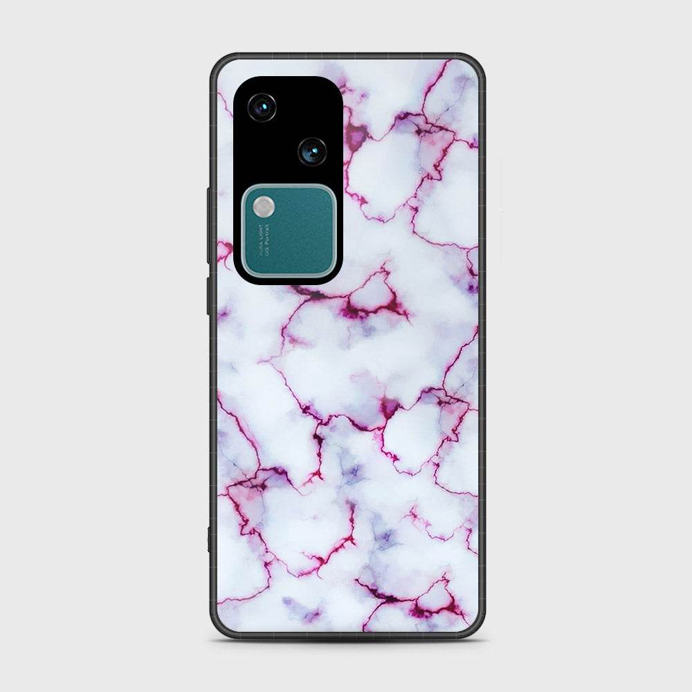 Vivo V30 Cover- White Marble Series - HQ Premium Shine Durable Shatterproof Case - Futurestore.pk