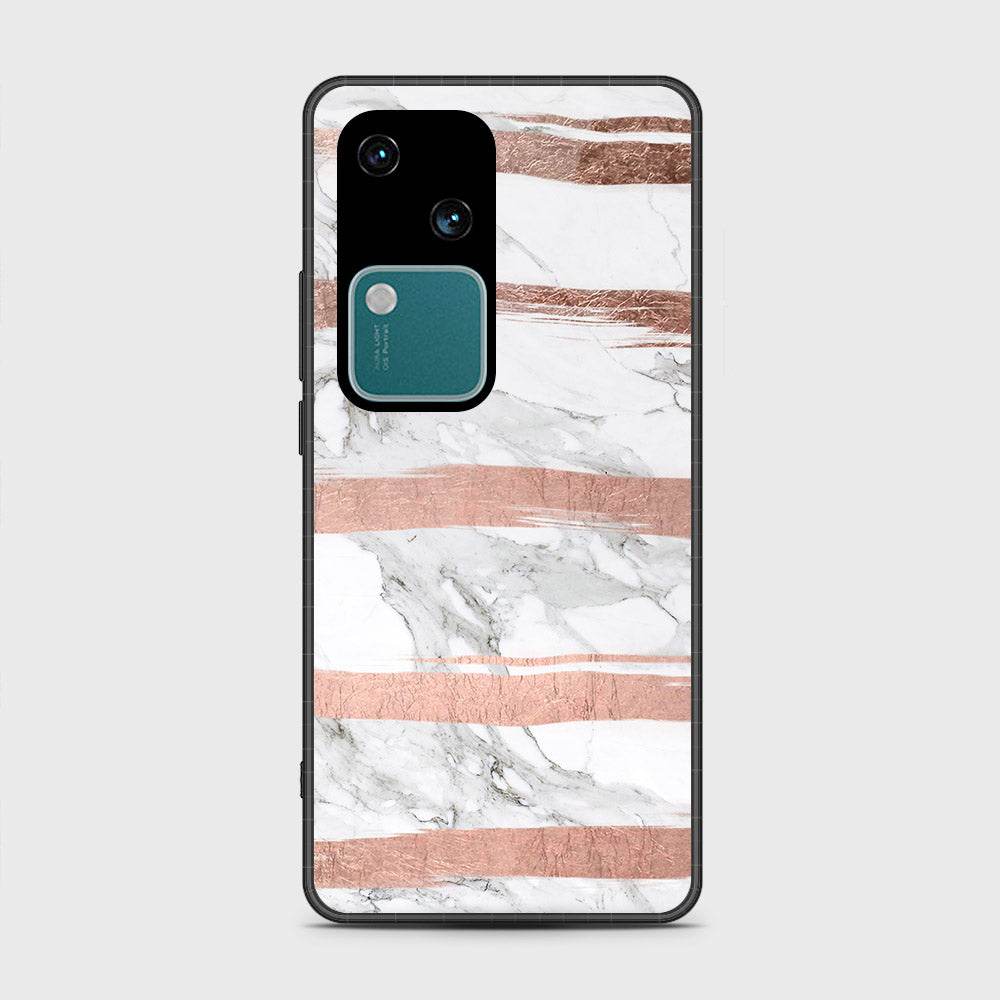 Vivo V30 Cover- White Marble Series - HQ Premium Shine Durable Shatterproof Case - Futurestore.pk