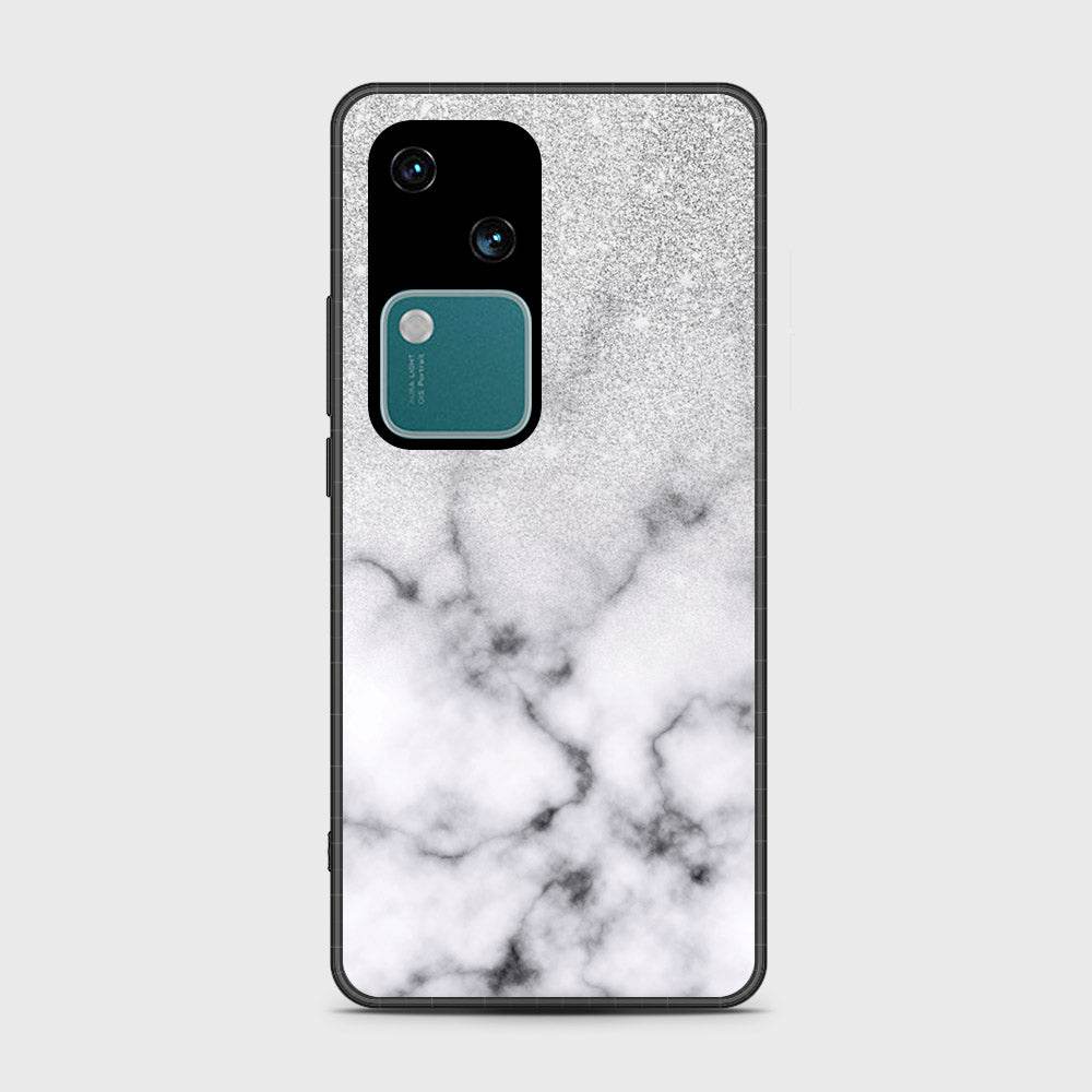 Vivo V30 Cover- White Marble Series - HQ Premium Shine Durable Shatterproof Case - Futurestore.pk