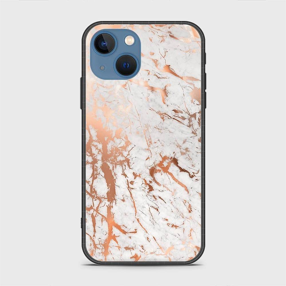 iPhone 13 Cover - White Marble Series 2 - HQ Ultra Shine Premium Infinity Glass Soft Silicon Borders Case Rounded Corner Style Design5