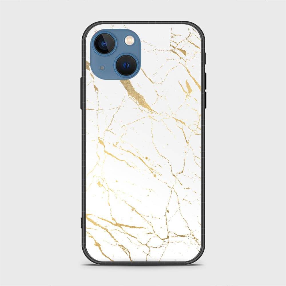 iPhone 13 Cover - White Marble Series 2 - HQ Ultra Shine Premium Infinity Glass Soft Silicon Borders Case Rounded Corner Style Design8