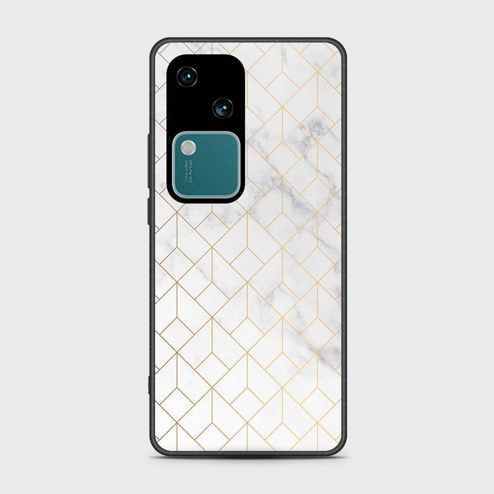 Vivo V30 Cover- White Marble Series 2 - HQ Premium Shine Durable Shatterproof Case - Futurestore.pk