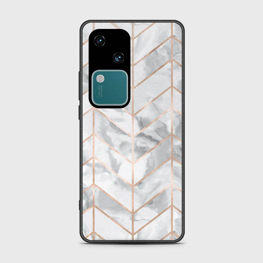 Vivo V30 Cover- White Marble Series 2 - HQ Premium Shine Durable Shatterproof Case - Futurestore.pk
