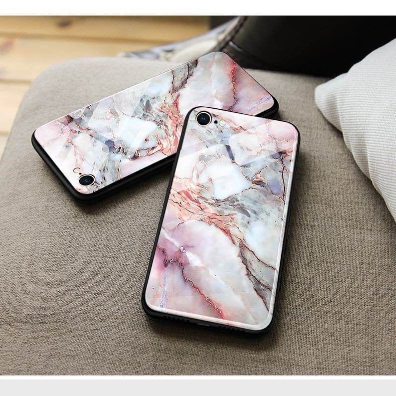 iPhone 13 Cover - Colorful Marble Series - HQ Ultra Shine Premium Infinity Glass Soft Silicon Borders Case