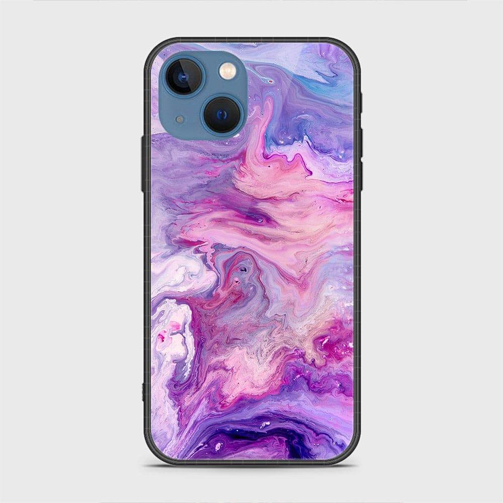 iPhone 13 Cover - Colorful Marble Series - HQ Ultra Shine Premium Infinity Glass Soft Silicon Borders Case Rounded Corner Style Design6