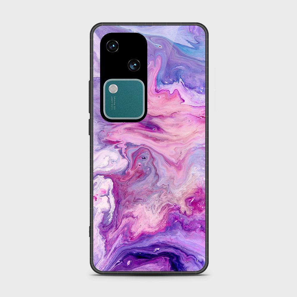 Vivo V30 Cover- Colorful Marble Series - HQ Premium Shine Durable Shatterproof Case - Futurestore.pk