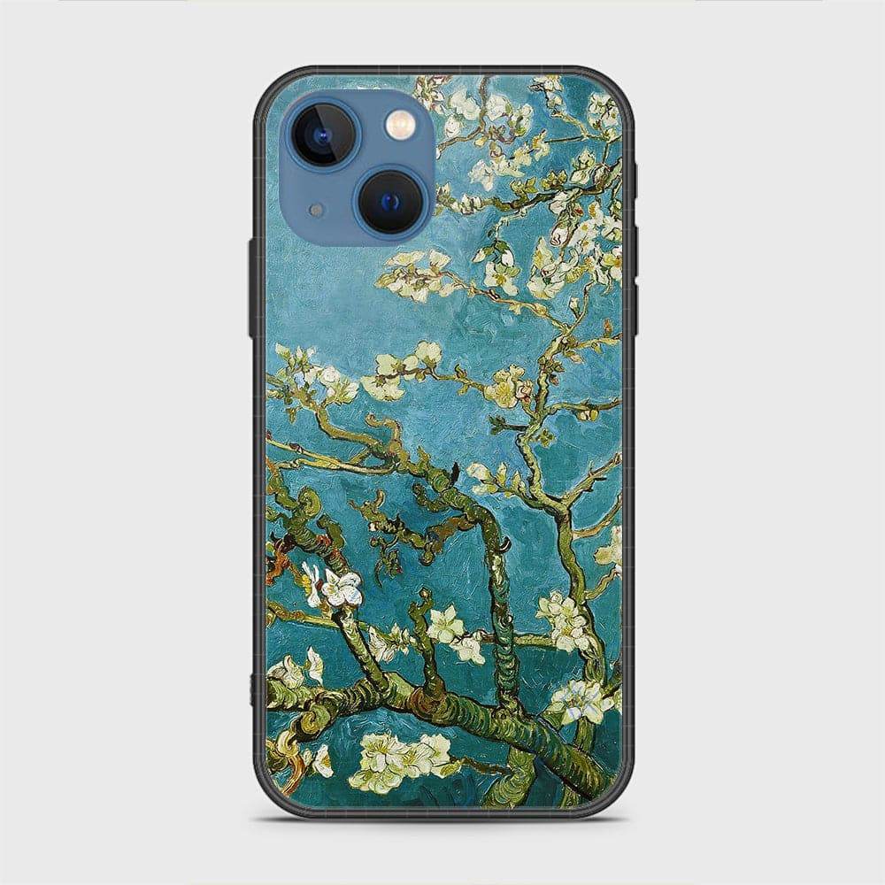 iPhone 13 Cover - Floral Series 2 - HQ Ultra Shine Premium Infinity Glass Soft Silicon Borders Case - Futurestore.pk