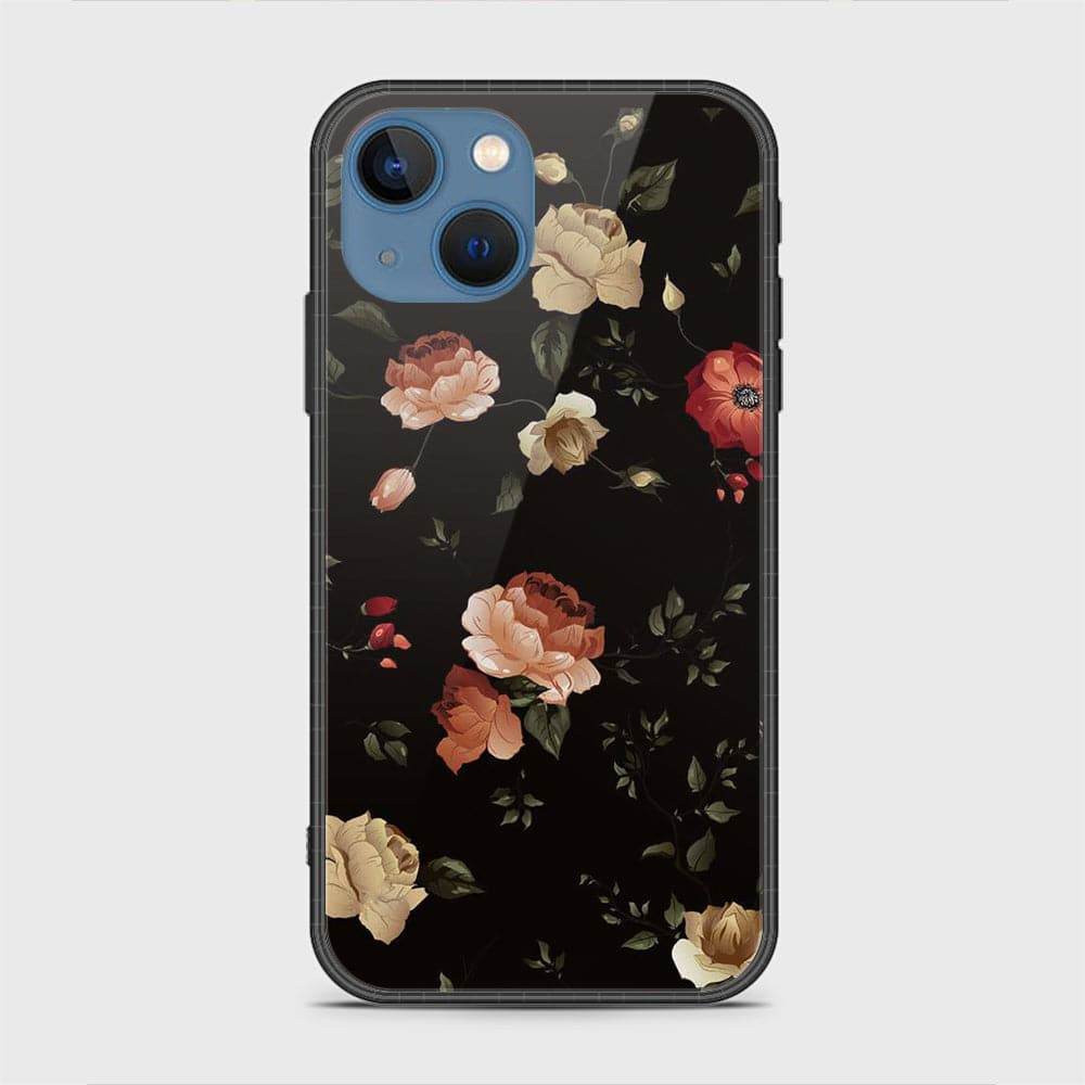 iPhone 13 Cover - Floral Series 2 - HQ Ultra Shine Premium Infinity Glass Soft Silicon Borders Case - Futurestore.pk