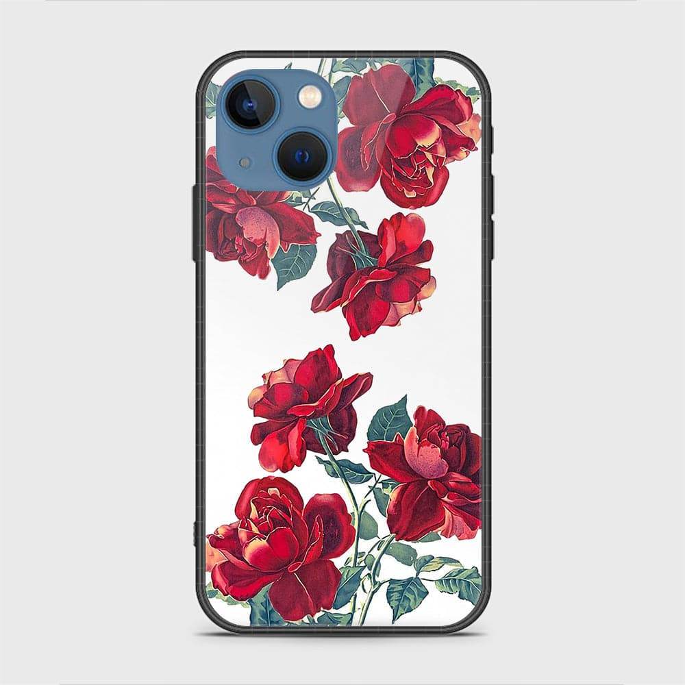 iPhone 13 Cover - Floral Series 2 - HQ Ultra Shine Premium Infinity Glass Soft Silicon Borders Case - Futurestore.pk