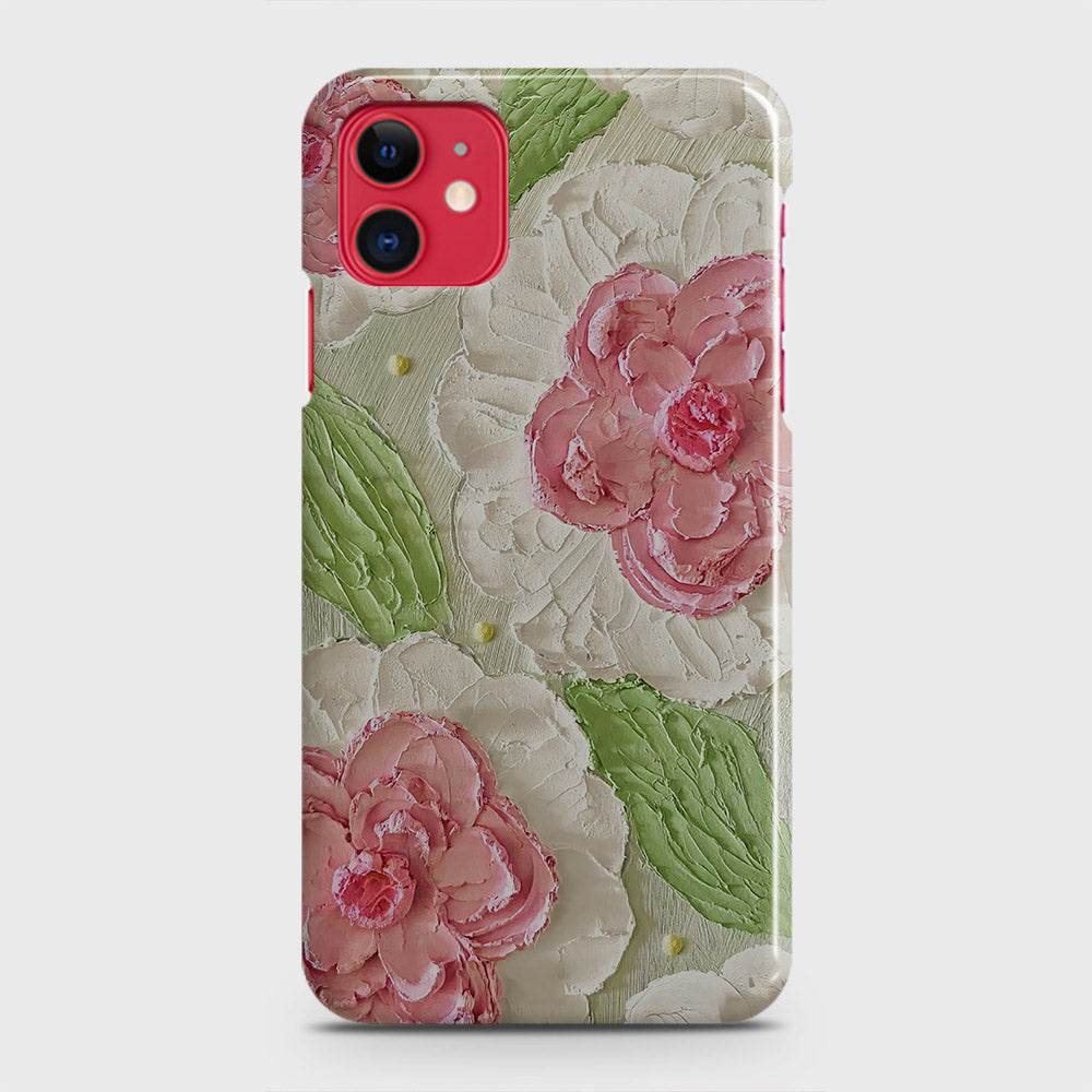 iPhone 11 Cover - Floral Series - Design 13 - Green - Matte Finish - Snap On Hard Case with LifeTime Colors Guarantee - Futurestore.pk
