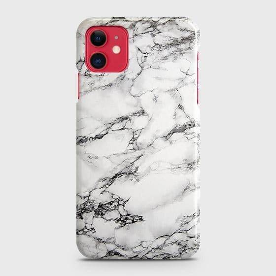 iPhone 11 Cover - Matte Finish - Trendy Mysterious White Marble Printed Hard Case with Life Time Colors Guarantee - Futurestore.pk