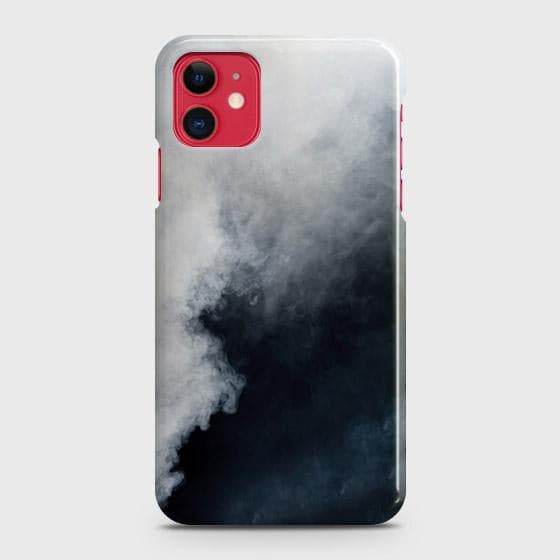 iPhone 11 Cover - Matte Finish - Trendy Misty White and Black Marble Printed Hard Case with Life Time Colors Guarantee - Futurestore.pk