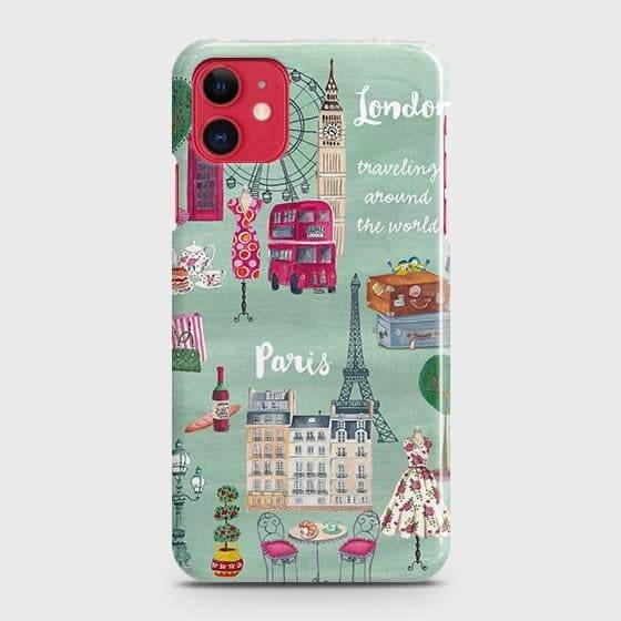 iPhone 11 Cover - Matte Finish - London, Paris, New York ModernPrinted Hard Case with Life Time Colors Guarantee - Futurestore.pk
