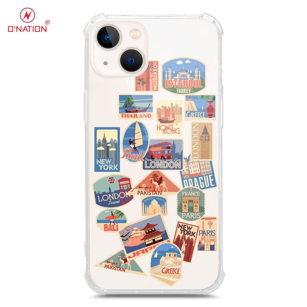 iPhone 13 Cover - Personalised Boarding Pass Ticket Series - 5 Designs - Clear Phone Case - Soft Silicon Borders U13